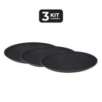 Kit 3 bandeja para garcom com antiderrapante d. 40 cm Kit 3 bandeja para garcom com antiderrapante d. 40 cm