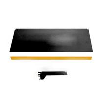 Kit 3 Bandeja Prateleira 30x91 Gôndolas New Plus Preto Porta Etiqueta Amarelo sa Gôndolas