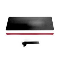 Kit 3 Bandeja Prateleira 30x91 Gôndolas New Plus Preto Porta Etiqueta Vermelho Sa Gôndolas