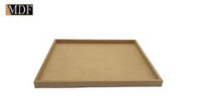 Kit 3 Bandeja Retangular Lisa Simples 32x27x1,5 Mdf 6mm Madeira
