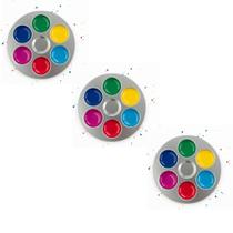 Kit 3 Bandejas De Aluminio Paleta Godê Redonda Para Pinturas Tinta Aquarela Escolar Artesanato Kit 3 Bandejas De Aluminio Paleta Godê Redonda Para Pinturas Tinta Aquarela Escolar Artesanato