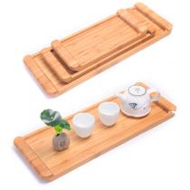 Kit 3 Bandejas em Bambú para Servir Café Chá Petiscos - Inter