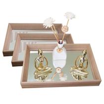 Kit 3 Bandejas Espelhada para Organizar Maquiagens Joias Perfumes Quarto Lavabo Banheiro Kit 3 Bandejas Espelhada para Organizar Maquiagens Joias Perfumes Quarto Lavabo Banheiro