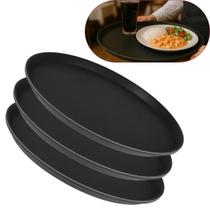 Kit 3 Bandejas Garçom Redonda 40cm Para Servir Antiderrapante Emborrachada Profissional Unitermi Kit 3 Bandejas Garçom Redonda 40cm Para Servir Antiderrapante Emborrachada Profissional Unitermi