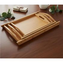 Kit 3 Bandejas MDF Alça Mesa Posta Retangular Lovely Vibe Kit 3 Bandejas MDF Alça Mesa Posta Retangular Lovely Vibe