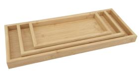 Kit 3 Bandejas MDF Borda Alta Nicho Organizador Lovely Vibe