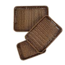 Kit 3 Bandejas Organizadora Multiuso Retangular Cesto Para Servir Café Frios Petisco Kit 3 Bandejas Organizadora Multiuso Retangular Cesto Para Servir Café Frios Petisco