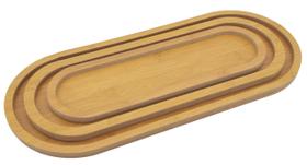 Kit 3 Bandejas Oval Longo MDF Decoração Mesa Posta Kit 3 Bandejas Oval Longo MDF Decoração Mesa Posta