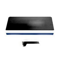 Kit 3 Bandejas Prateleiras 30x91 Gôndolas New Plus Preto Porta Etiqueta Azul Sa Gôndolas Kit 3 Bandejas Prateleiras 30x91 Gôndolas New Plus Preto Porta Etiqueta Azul Sa Gôndolas