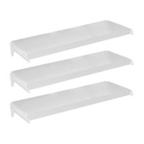 Kit 3 Bandejas Prateleiras 30x91 para Gôndolas New Plus Sem Porta Etiquetas - SA Gôndolas Kit 3 Bandejas Prateleiras 30x91 para Gôndolas New Plus Sem Porta Etiquetas - SA Gôndolas