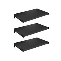Kit 3 Bandejas Prateleiras 40x73 P/gôndola New Plus Preta Porta Etiquetas Preto - SA Gôndolas Kit 3 Bandejas Prateleiras 40x73 P/gôndola New Plus Preta Porta Etiquetas Preto - SA Gôndolas