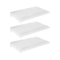 Kit 3 Bandejas Prateleiras 40x73 Ponta Para Gôndolas New Plus Sem Porta Etiquetas - SA Gôndolas