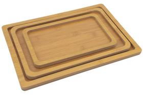 Kit 3 Bandejas Retangulares Decorativas MDF Mesa Posta Kit 3 Bandejas Retangulares Decorativas MDF Mesa Posta