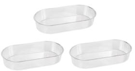 KIT 3 Banheiras p/ Pássaros Oval Cristal Pequena - 150 ml - Banho Pássaros KIT 3 Banheiras p/ Pássaros Oval Cristal Pequena - 150 ml - Banho Pássaros