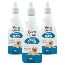 kit 3 Banho a Seco para Cães e Gatos Pet Clean 500 ml