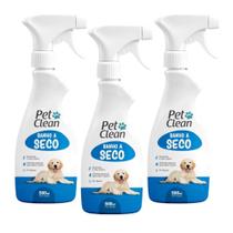 Kit 3 Banhos A Seco Sem Enxague Cachorro Gato Pet Clean 500ml Kit 3 Banhos A Seco Sem Enxague Cachorro Gato Pet Clean 500ml