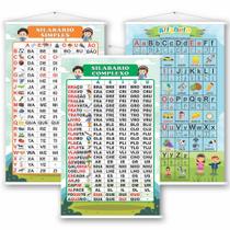 Kit 3 Banner Escolar Pedagógico Simples Complexo E Alfabeto