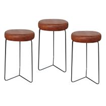 Kit 3 Banqueta Banco Aço Média Cozinha Bar Balcão 62cm Altur