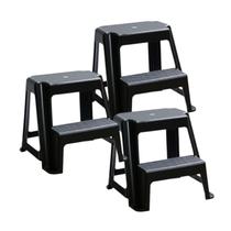 Kit 3 Banqueta Escada Plástico 2 Degraus Resistente Multiuso