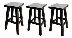 Kit 3 Banqueta Media Hardman Padrão Nogueira Assento Quadrado MDF Branco Kit 3 Banqueta Media Hardman Padrão Nogueira Assento Quadrado MDF Branco