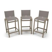 Kit 3 Banquetas Alta Cozinha Balcão Bancada Alumínio Fendi Kit 3 Banquetas Alta Cozinha Balcão Bancada Alumínio Fendi