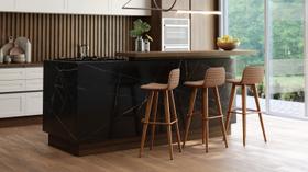 Kit 3 Banquetas Alta para Balcão Bancada área Gourmet Cozinha Tecido Terracota Kit 3 Banquetas Alta para Balcão Bancada área Gourmet Cozinha Tecido Terracota