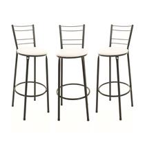 Kit 3 Banquetas Banco Alto Balcão Cozinha Área Gourmet 4 Arames