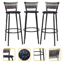 Kit 3 Banquetas Bancos Para Cozinha Gourmet Bancada Balcão Bar Ilha Área De Lazer Churrasqueira Itagold Kit 3 Banquetas Bancos Para Cozinha Gourmet Bancada Balcão Bar Ilha Área De Lazer Churrasqueira Itagold