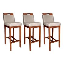 Kit 3 Banquetas Estofadas Alta Veneza 104 Cm Madeira Maciça Suede Bege CCS Kit 3 Banquetas Estofadas Alta Veneza 104 Cm Madeira Maciça Suede Bege CCS