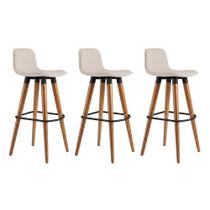 Kit 3 Banquetas Linea Alta Luxo Aço Preto Assento Linho Balcão Gourmet Industrial - Preto/palha Kit 3 Banquetas Linea Alta Luxo Aço Preto Assento Linho Balcão Gourmet Industrial - Preto/palha