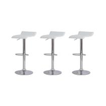 Kit 3 Banquetas Tóquio Belo Horizonte Branca Base Giratória