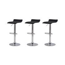 Kit 3 Banquetas Tóquio Belo Horizonte Preta Base Giratória Altura Regulável Cozinha Bar Bancada