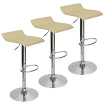 Kit 3 Banquetas Toquio Wave Enzo Belo Horizonte Recouro Giratória