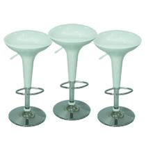 Kit 3 Banquetas Tulipa Lotus Bar Cozinha Stool