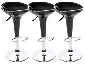 Kit 3 Banquetas Tulipa Lotus Bar Cozinha Stool