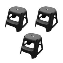 Kit 3 Banquinho com 2 Degraus Antiderrapante