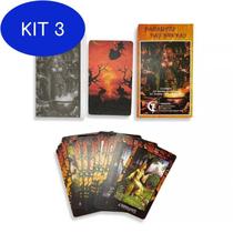 Kit 3 Baralho Das Bruxas Cor Laranja 22 Cartas