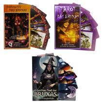 Kit 3 Baralhos das Bruxas Tarot Wicca c/ Manual + Presente