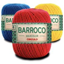 Kit 3 Barbante Barroco Maxcolor 4 200g