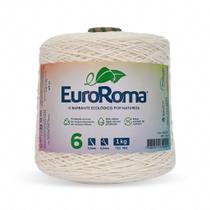 Kit 3 Barbante EuroRoma Cru 1 Kilo Fio 4, 6 e 8 para Crochê