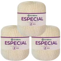 Kit 3 Barbante EuroRoma Especial 500g 1700M Fio n 2 Crochê