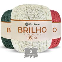 Kit 3 Barbantes Euroroma Brilho Ouro - 406m 400g TEX 984 Nº6