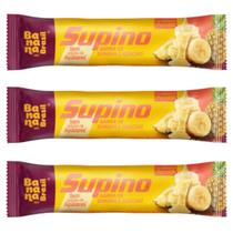 Kit 3 Barra Banana E Abacaxi Choc Branco 24G Banana Brasil