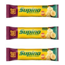 Kit 3 barra de banana cobertura de choc. branco 24g banana brasil