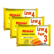 Kit 3 Barra de Cereais Ritter Banana e Aveia Leve 4 Pague 3 com 4 unidades de 20g cada