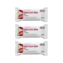 Kit 3 barra de proteina 10g proteina chocolate branco e frutas vermelhas 30g dux