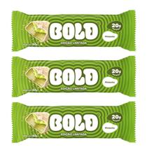 Kit 3 Barra De Proteina 20G Pistache 60G Snack Cremoso Bold