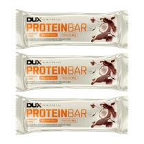 Kit 3 barra de proteina com 20g chocolate e coco dux 60g