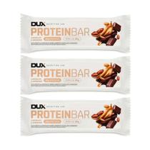 Kit 3 barra de proteina com 20g proteina chocolate e amendoim dux 60g