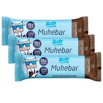 Kit 3 Barra de Proteína Mais Mu Mukebar Sabor Chocolate Crococante 60g Kit 3 Barra de Proteína Mais Mu Mukebar Sabor Chocolate Crococante 60g